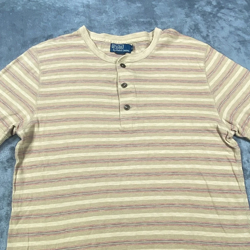 Vintage Polo Ralph Lauren 381 Bleeker T Shirt Large Mens Sportswear Knit Striped